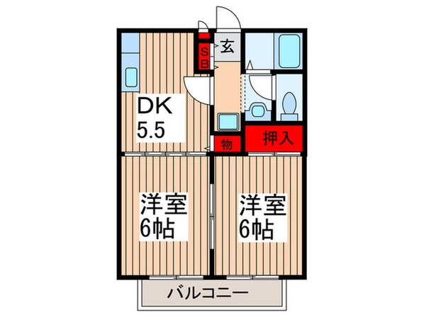 サンヴェ－ルⅡの物件間取画像